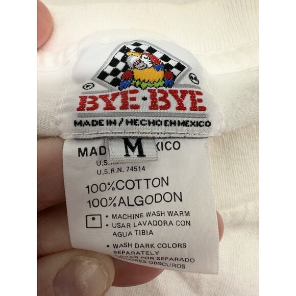 Vintage T Shirt Neon St Maarten NA Fluorescent 1990 Bye‎ Bye Medium - Picture 3 of 10